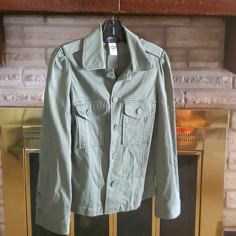 Marc Jacobs Military Army Green Jacket Sz 8